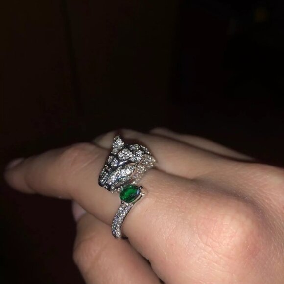 925 Sterling Silver Panther Cat Ring - Picture 3 of 4